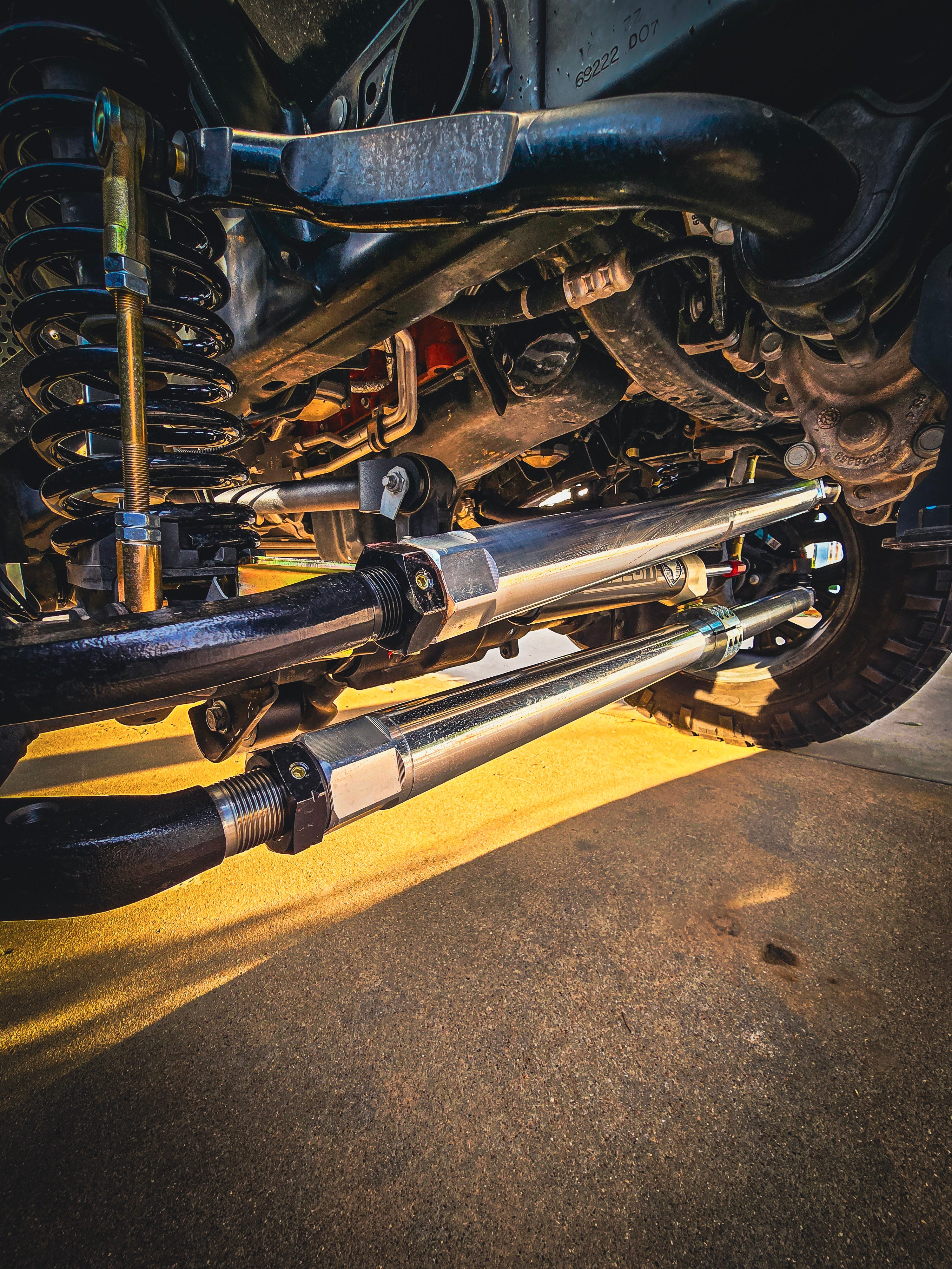 Apex Chassis 1 Ton Steering Kit For 07-18 Jeep Wrangler JK JKU – Heavy Duty Front End Upgrade (Black)