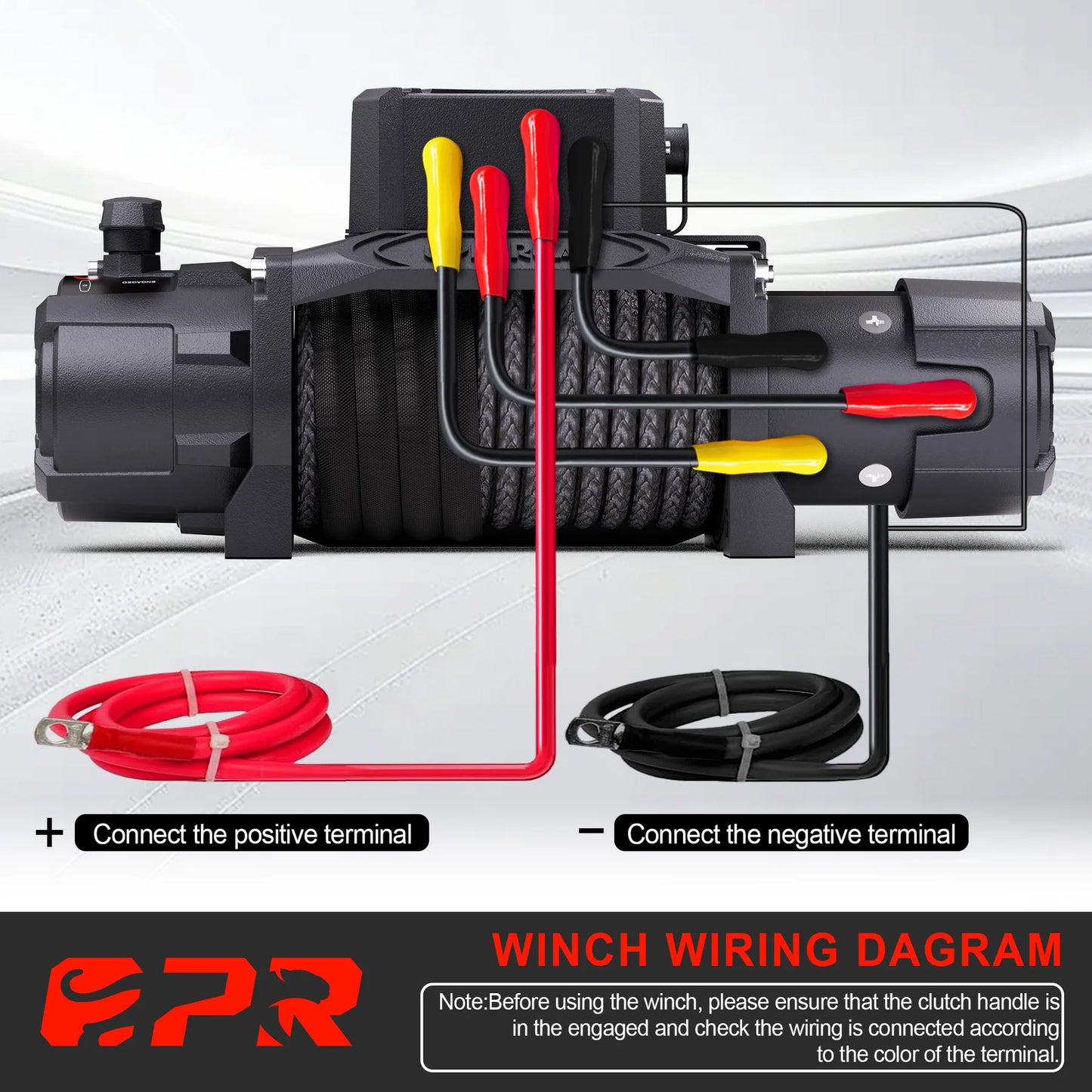 OPENROAD 10,000lbs Electric Winch with Synthetic Rope-Panther Series 3S
