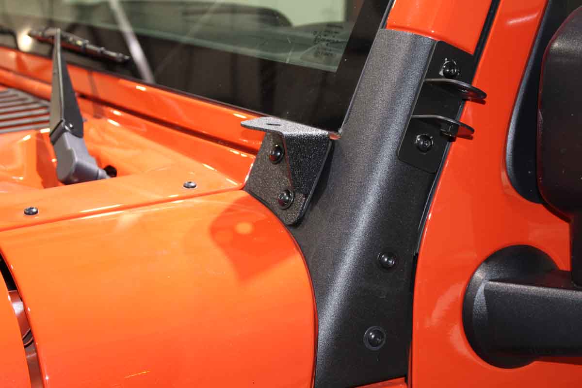 Fishbone Offroad Windshield Light Bracket for 2007-2018 Jeep Wrangler FB21015