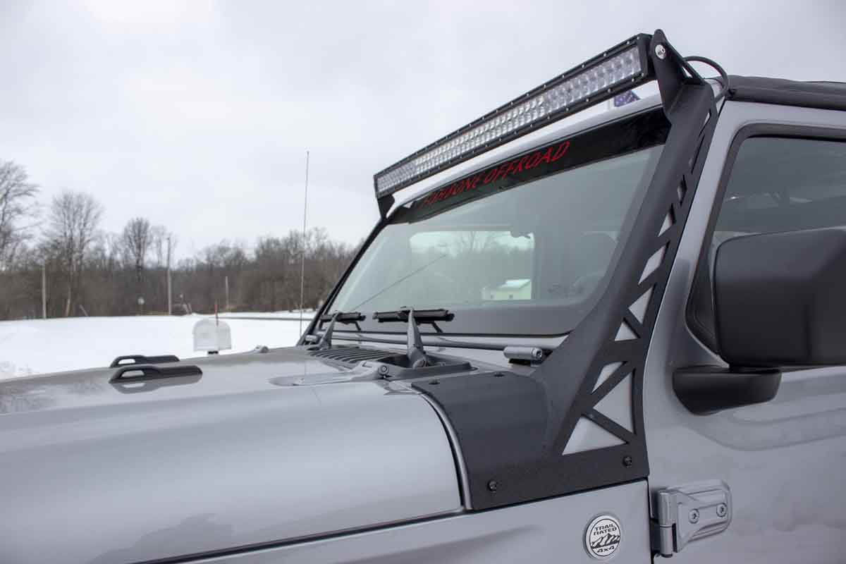 Fishbone Offroad Windshield Light Bracket for 2018 & Up Wrangler/Gladiator FB21058