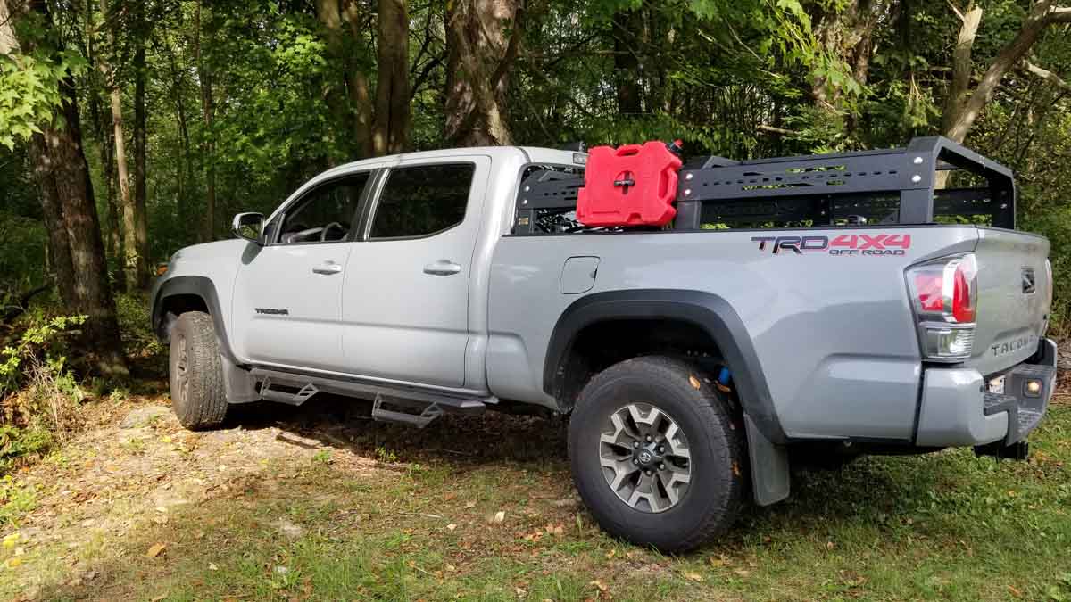 Fishbone Offroad Long Bed Half Height Tackle Rack for 2005-2023 Toyota Tacoma FB21245