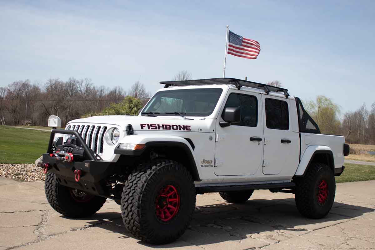 Fishbone Offroad Chase Rack & Molle Window Panel for 2020 & Up Jeep Gladiator FB21246