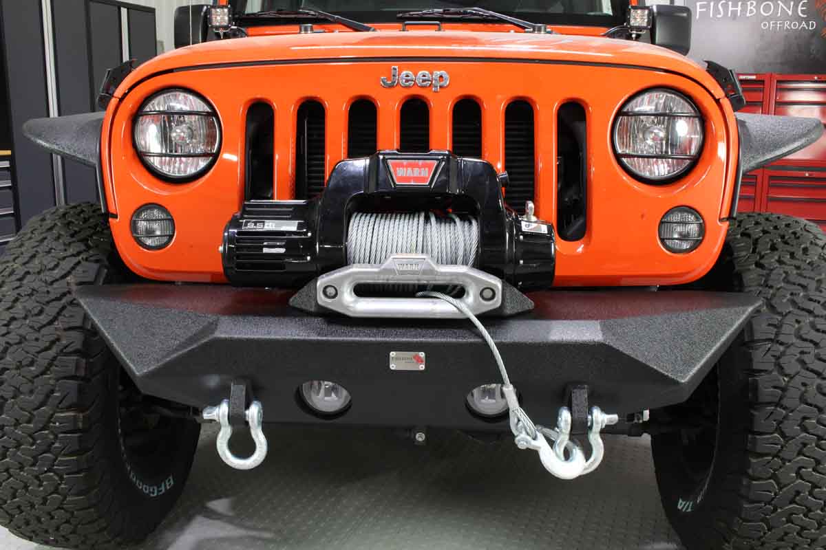 Fishbone Offroad Manowar Front Winch Bumper for 2007-2018 Jeep Wrangler FB22045