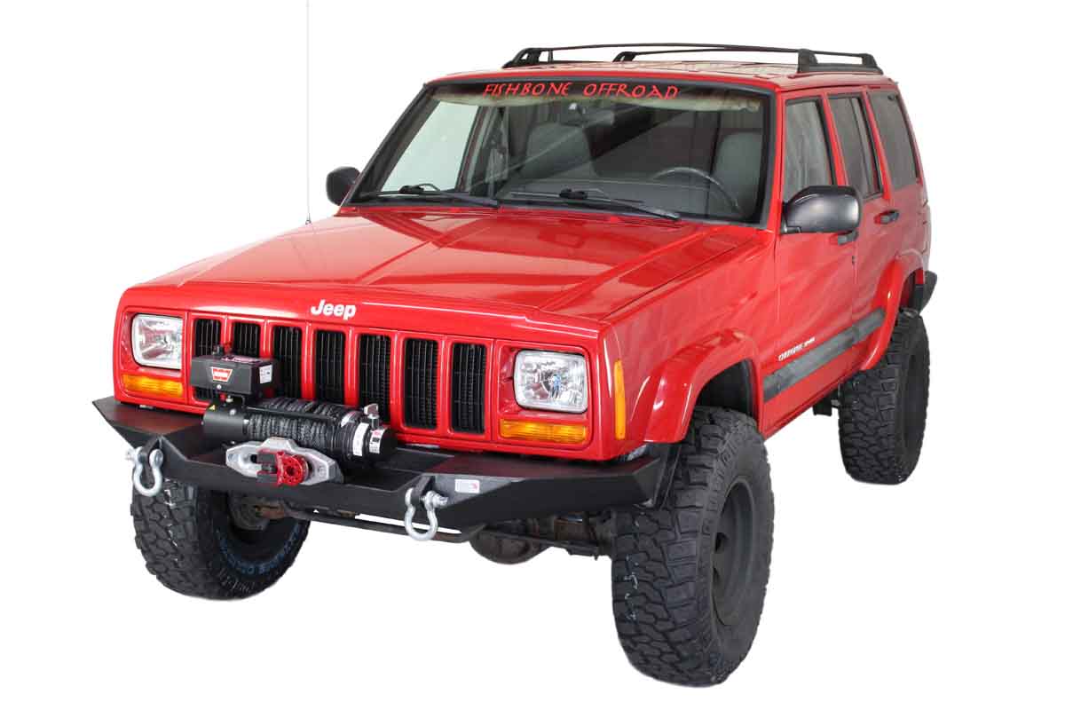 Fishbone Offroad Bullhead Front Winch Bumper for 1984-2001 Jeep Cherokee FB22059