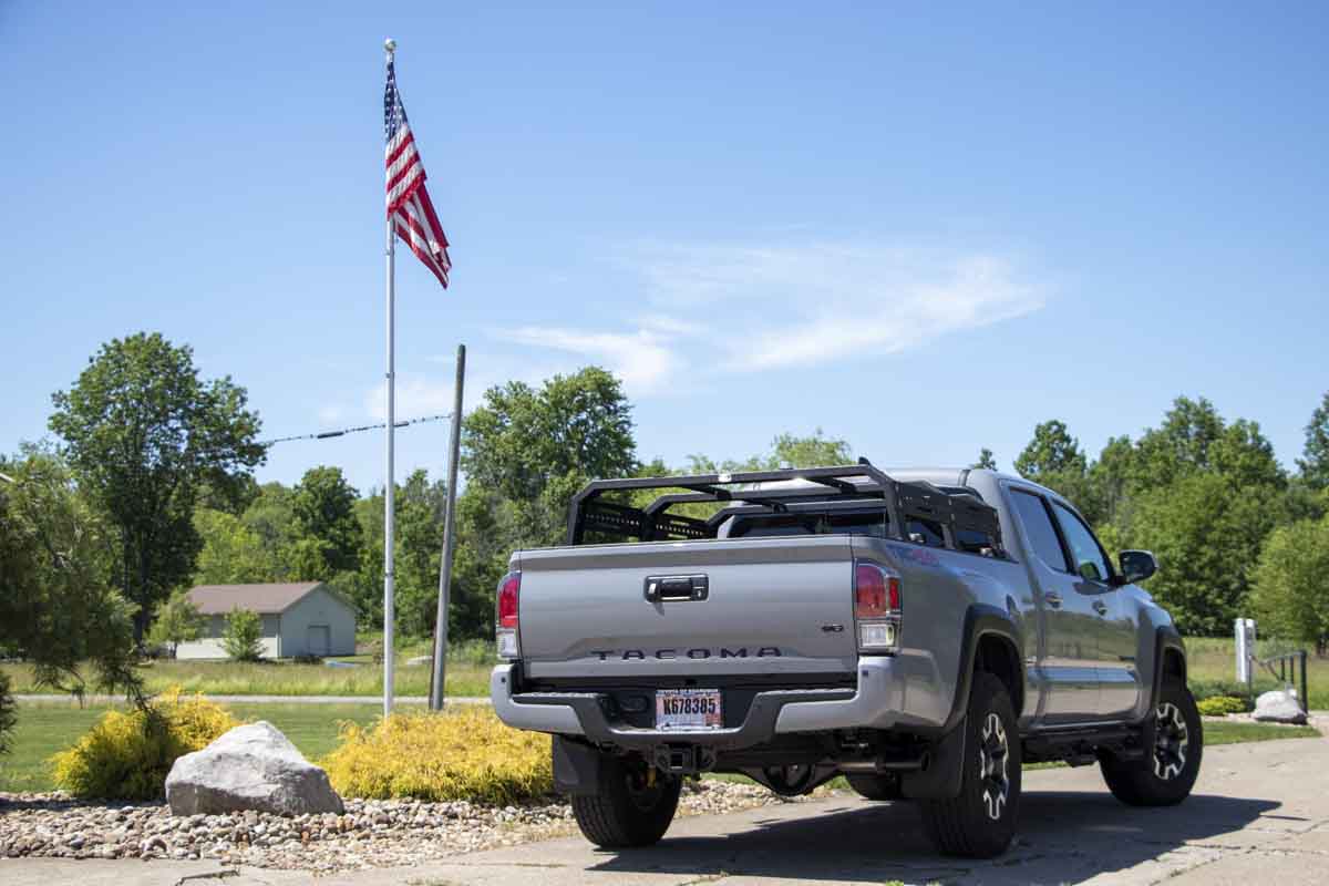 Fishbone Offroad Short Bed Half Height Tackle Rack for 2005-2023 Toyota Tacoma FB21244