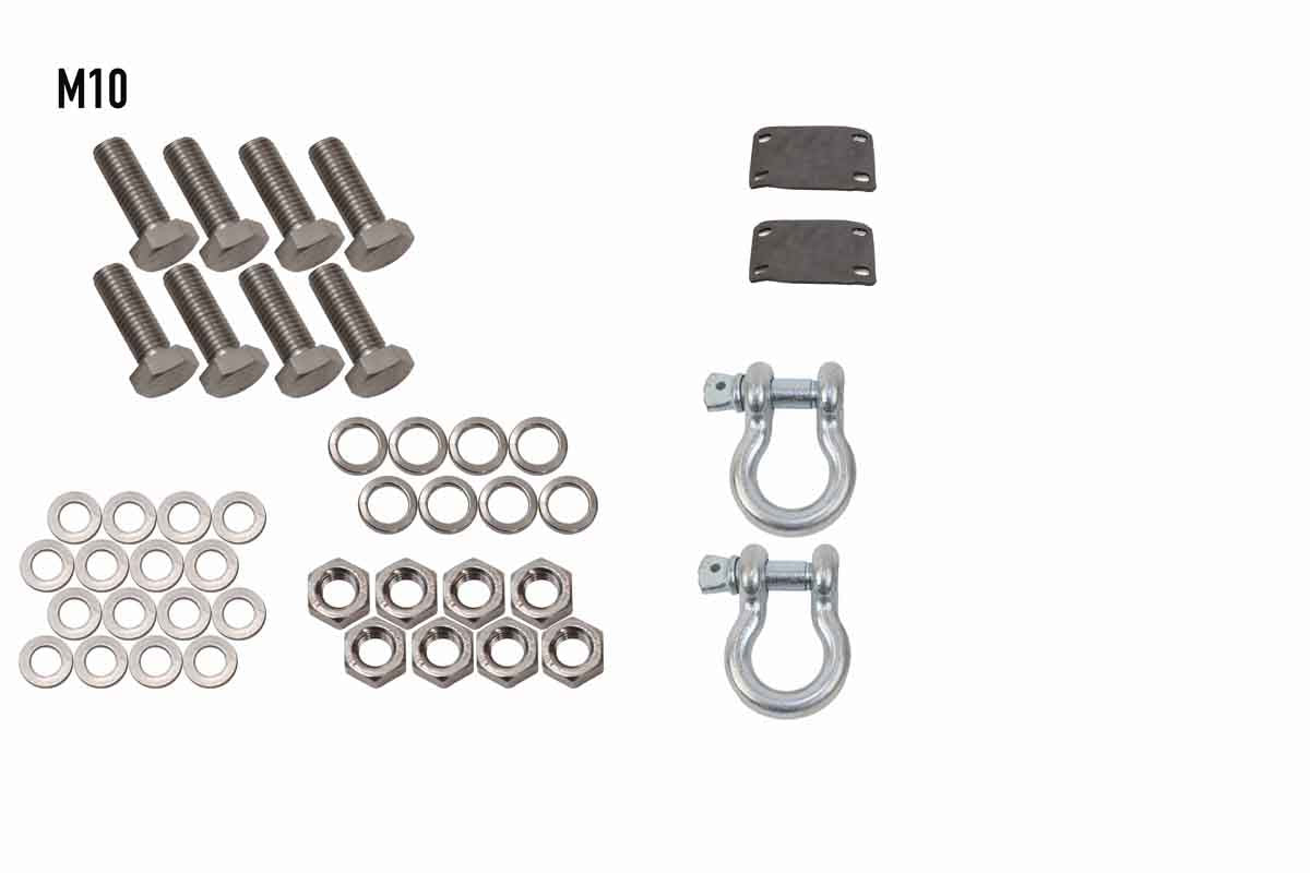 Fishbone Offroad Barracuda D-ring Mount Set For 2007 & Up Jeep Wrangler & 2020-Current Jeep Gladiator FB22344