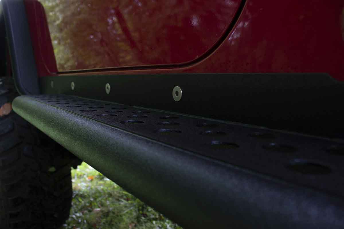 Fishbone Offroad Rock Slider with Tube Step for 2004-2006 Jeep Wrangler Unlimited FB23085