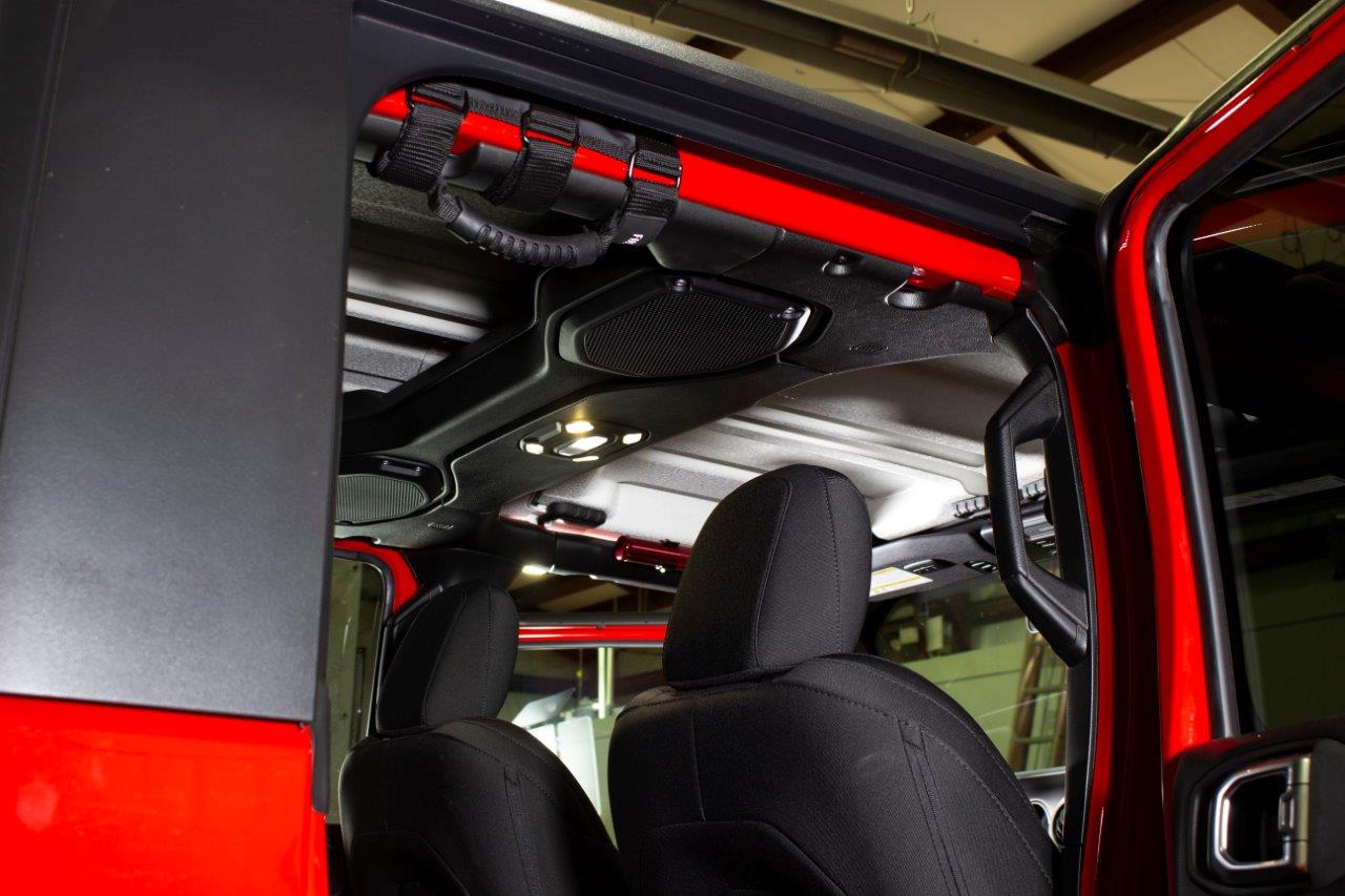 Fishbone Offroad Jeep Wrangler Grab Handles w/ Three Straps FB55153