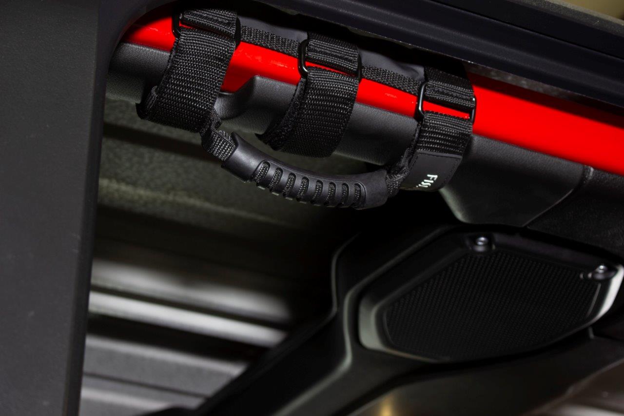 Fishbone Offroad Jeep Wrangler Grab Handles w/ Three Straps FB55153