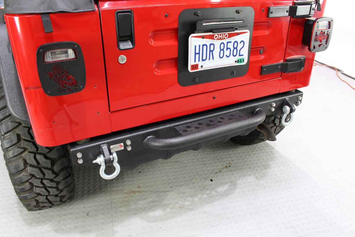 Fishbone Offroad Piranha Rear Bumper W/Step for 1987-2006 Jeep Wrangler FB22072