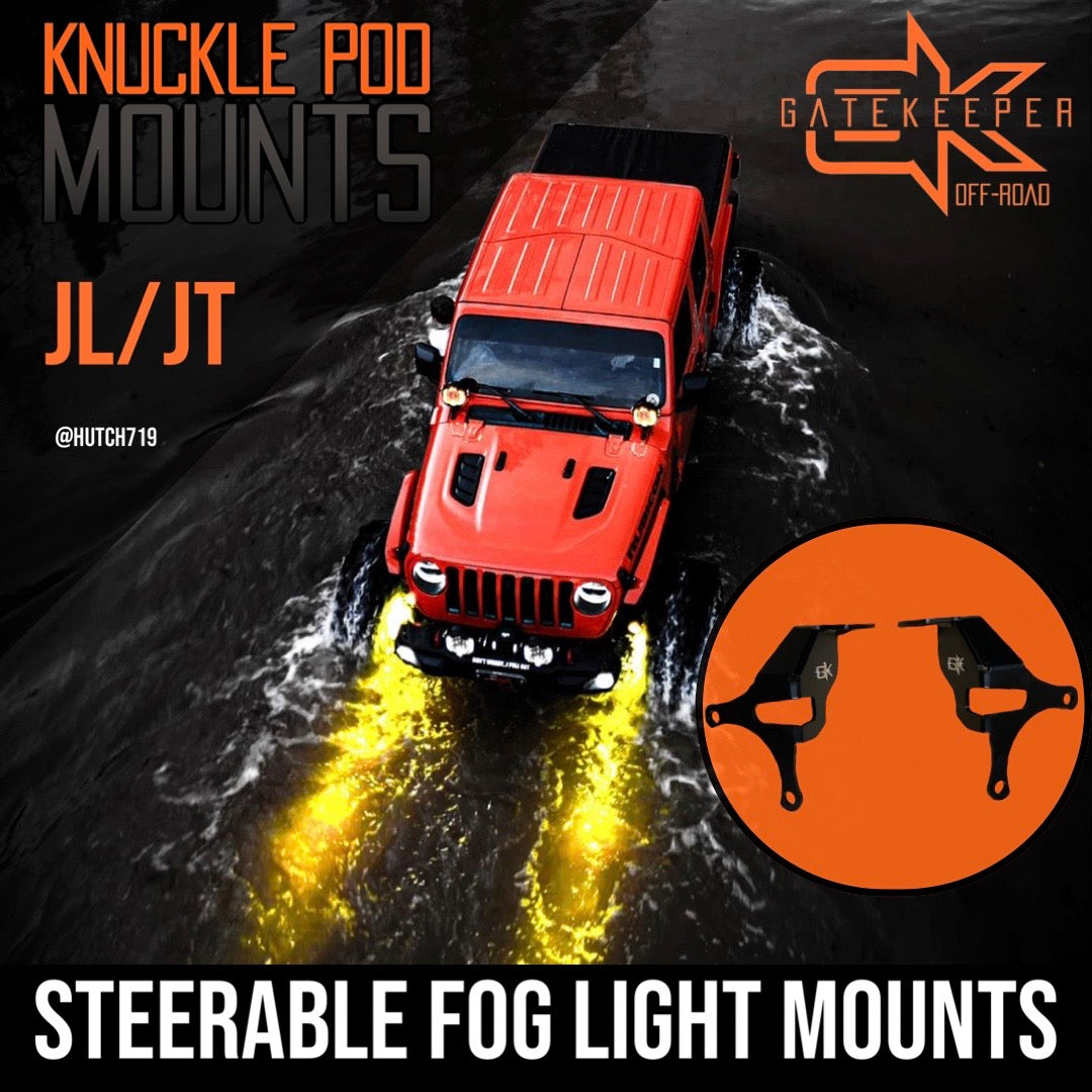 Jeep JL / JT Steerable Knuckle Pod Light Mounts (2018+ Gladiator/Wrangler)