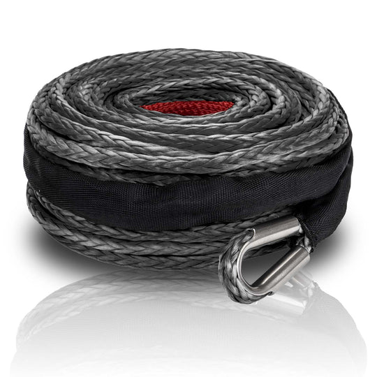 OPENROAD Synthetic Winch Rope, 1/2" x 85'-18000lbs Winch Line Rope Replacement with Protective Sleeve/Rope Winch Hook