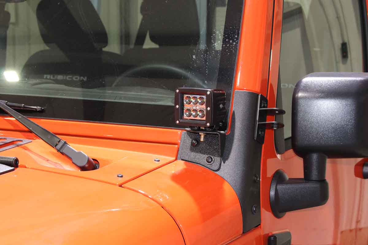 Fishbone Offroad Windshield Light Bracket for 2007-2018 Jeep Wrangler FB21015