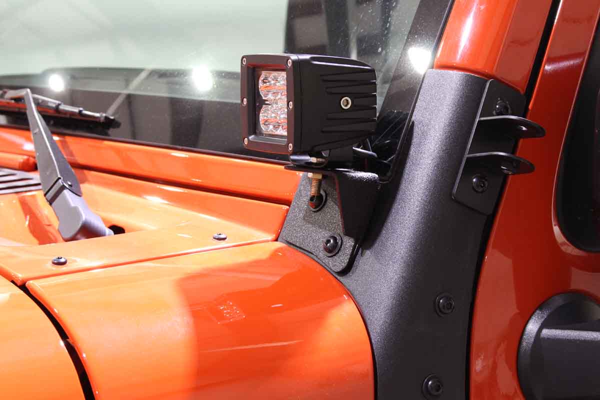 Fishbone Offroad Windshield Light Bracket for 2007-2018 Jeep Wrangler FB21015