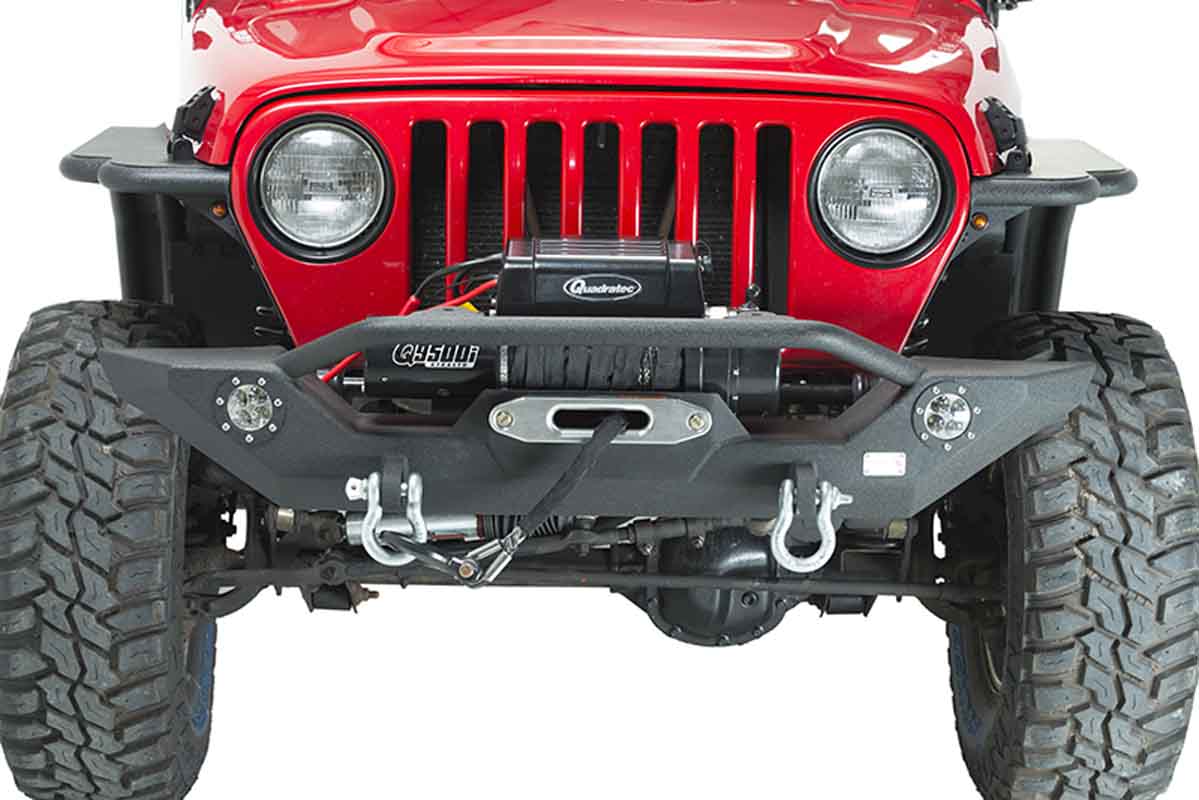 Fishbone Offroad Front Winch Bumper with LED's for 1987-2006 Jeep Wrangler FB22016