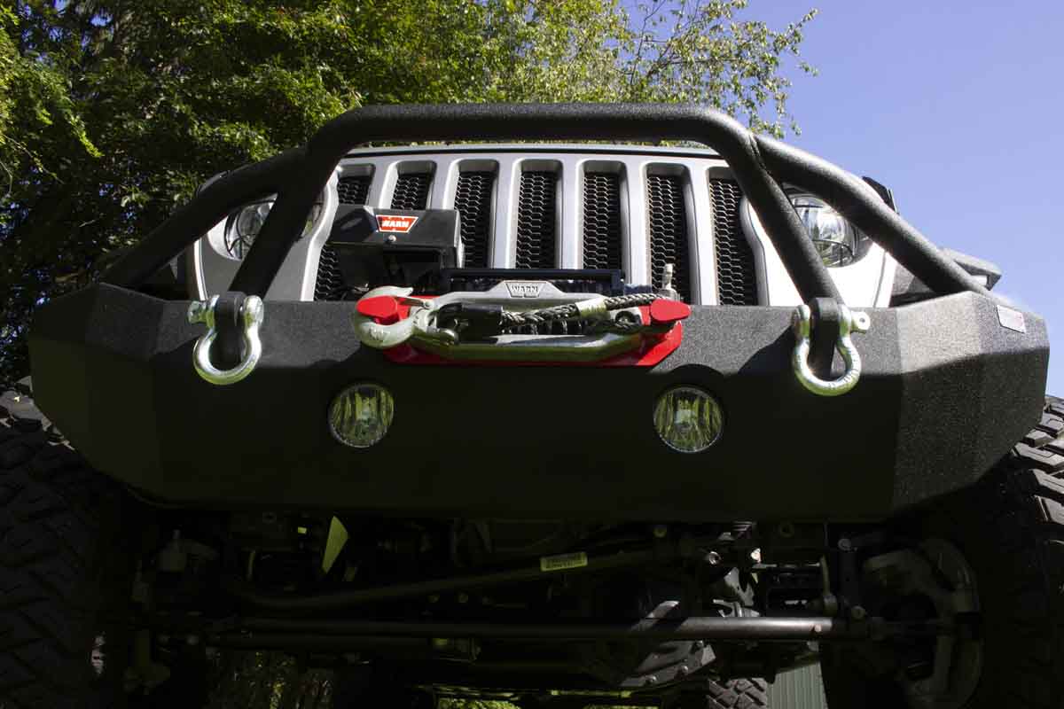 Fishbone Offroad Mid-Width Front Winch Bumper for 2018 & Up Jeep Wrangler/Gladiator FB22088