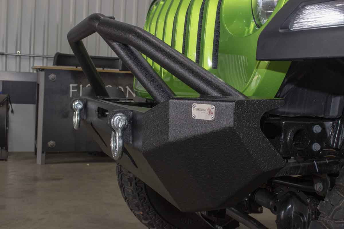 Fishbone Offroad Mid-Width Front Winch Bumper for 2018 & Up Jeep Wrangler/Gladiator FB22088