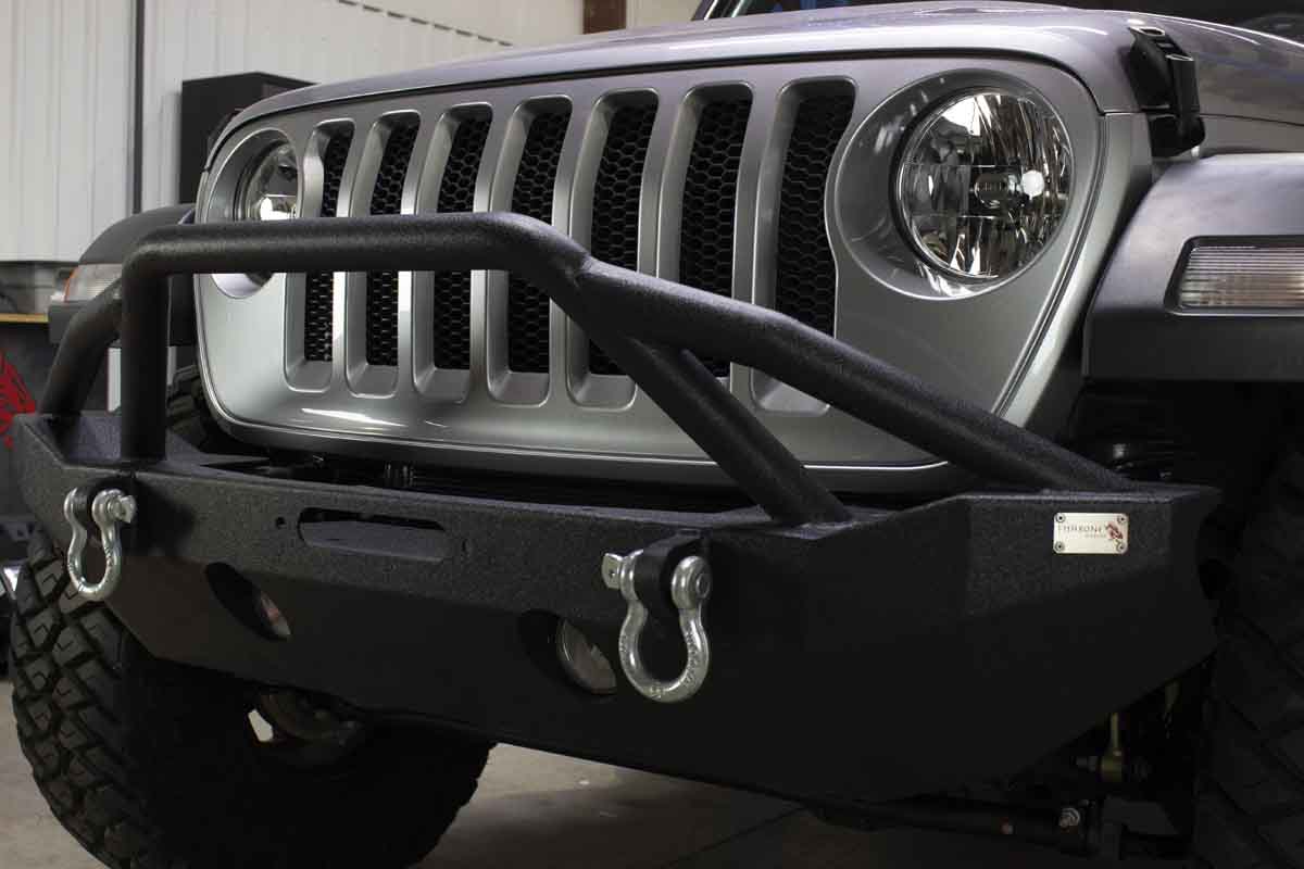 Fishbone Offroad Mid-Width Front Winch Bumper for 2018 & Up Jeep Wrangler/Gladiator FB22088