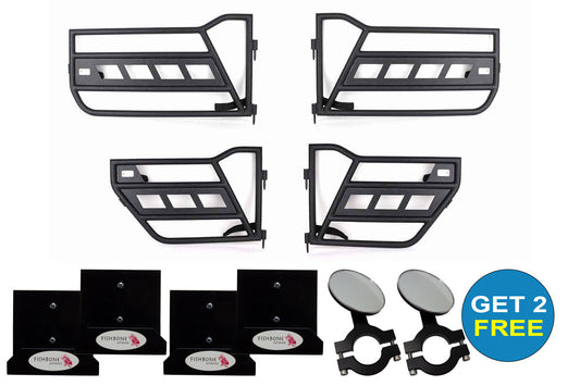 Fishbone Offroad Front and Rear Tube Doors for 2018 & Up Jeep Wrangler/Gladiator FB24086