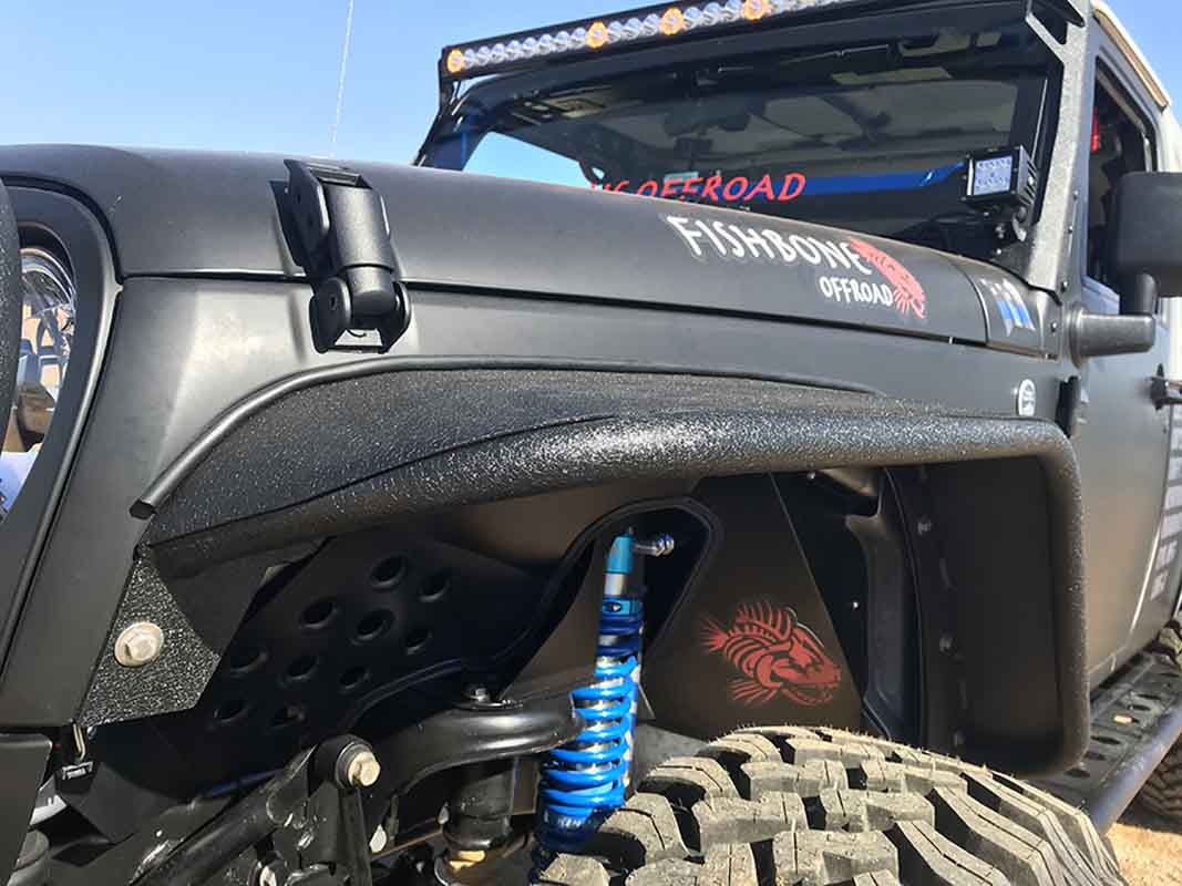 Fishbone Offroad Aluminum Tube Fenders For 2007-2018 Jeep Wrangler FB33006