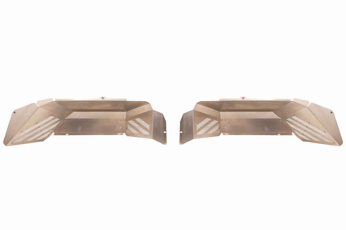 Fishbone Offroad Rear RAW Aluminum Inner Fenders for 2020 & Up Jeep Gladiator FB33210R